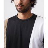 【限定展開】カットソー/リサイクルポンチ斜め切り替え | MK MICHEL KLEIN homme | 詳細画像5