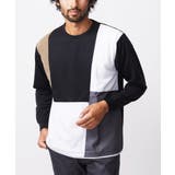 【限定展開】カットソー/リサイクルポンチ斜め切り替え | MK MICHEL KLEIN homme | 詳細画像8