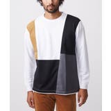 ホワイト | 【限定展開】カットソー/リサイクルポンチ斜め切り替え | MK MICHEL KLEIN homme