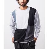 ライトグレー | 【限定展開】カットソー/リサイクルポンチ斜め切り替え | MK MICHEL KLEIN homme