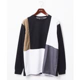 ブラック | 【限定展開】カットソー/リサイクルポンチ斜め切り替え | MK MICHEL KLEIN homme