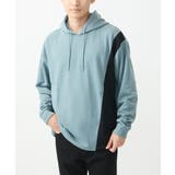 ブルー | スエードパーカー/TCポンチ切り替え | MK MICHEL KLEIN homme