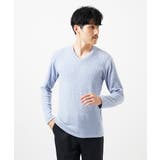 ライトブルー | ソフトモザイクデザインカットソー | MK MICHEL KLEIN homme