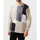 【ゆったりサイズ】ブロック切り替え長袖カットソー | MK MICHEL KLEIN homme | 詳細画像1