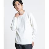ホワイト(90) | 起毛ストライプカットソー | MK MICHEL KLEIN homme