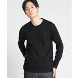 ブラック(94) | 起毛ストライプカットソー | MK MICHEL KLEIN homme