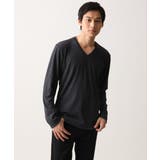 【洗える】Vネックストライプカットソー | MK MICHEL KLEIN homme | 詳細画像2