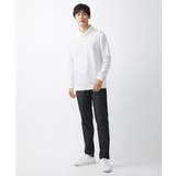 ホワイト(90) | ショールカラーネックカットソー | MK MICHEL KLEIN homme