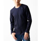 ネイビー | 【洗える】クルーネックカットソー / 2トーンプレーティング | MK MICHEL KLEIN homme
