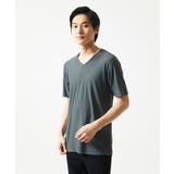 【接触冷感 / ひんやり】 スリップウエーブジャガードVネックTシャツ | MK MICHEL KLEIN homme | 詳細画像13
