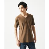【接触冷感 / ひんやり】 スリップウエーブジャガードVネックTシャツ | MK MICHEL KLEIN homme | 詳細画像4