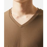 【接触冷感 / ひんやり】 スリップウエーブジャガードVネックTシャツ | MK MICHEL KLEIN homme | 詳細画像7