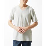 アイボリー | 【接触冷感 / ひんやり】 スリップウエーブジャガードVネックTシャツ | MK MICHEL KLEIN homme