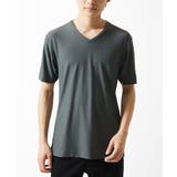 ダークグレー | 【接触冷感 / ひんやり】 スリップウエーブジャガードVネックTシャツ | MK MICHEL KLEIN homme
