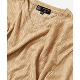 ベージュ(82) | 【洗える】へリンボンVネック半袖Tシャツ | MK MICHEL KLEIN homme