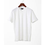 ホワイト(90) | 【洗える】へリンボンVネック半袖Tシャツ | MK MICHEL KLEIN homme