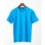 ブルー | 【洗える】へリンボン クルーネックTシャツ | MK MICHEL KLEIN homme
