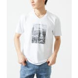 ホワイト | 【洗える】モノクロフォトグラフィックプリントTシャツ | MK MICHEL KLEIN homme