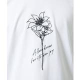 ホワイト | 【洗える】フラワー刺繍VネックTシャツ | MK MICHEL KLEIN homme