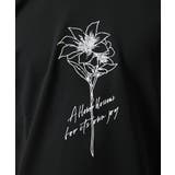 ブラック | 【洗える】フラワー刺繍VネックTシャツ | MK MICHEL KLEIN homme