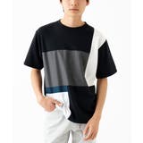 ネイビー(57) | 【接触冷感】ブロック切替Tシャツ | MK MICHEL KLEIN homme