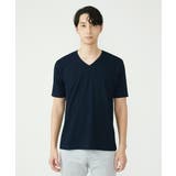 ネイビー(58) | カットソー / サッカーストライプジャージ | MK MICHEL KLEIN homme