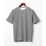 ブラック | 【WFP・洗える】ロゴ刺繍ボーダーカットソー | MK MICHEL KLEIN homme