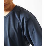 ネイビー | 【涼 / 冷】クロスウエーブジャガードTシャツ | MK MICHEL KLEIN homme