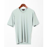 グリーン | 【洗える】ハリヌキテレコVネック半袖 | MK MICHEL KLEIN homme