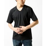 ブラック | 【洗える】ハリヌキテレコVネック半袖 | MK MICHEL KLEIN homme
