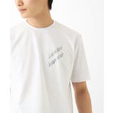 ホワイト | 【洗える】 バックサイドプリントTシャツ | MK MICHEL KLEIN homme