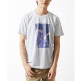 ライトグレー | 【こにしななめ / コラボTシャツ】リーフモチーフプリント | MK MICHEL KLEIN homme