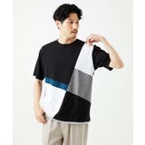 ブラック | 【接触冷感】COOLタッチブロックTシャツ | MK MICHEL KLEIN homme