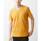 マスタード | 【大きいサイズあり】VネックTシャツ/アソートリンクス | MK MICHEL KLEIN homme