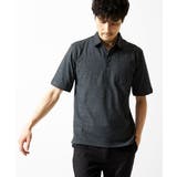 ブラック | ブラックストライプカラーポロシャツ | MK MICHEL KLEIN homme