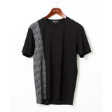 ブラック | サイドデザイン切替えカットソー | MK MICHEL KLEIN homme