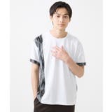 【洗える】Tシャツ/ハケ目柄切り替えリラックスシルエット | MK MICHEL KLEIN homme | 詳細画像17