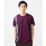 【洗える】Tシャツ/ハケ目柄切り替えリラックスシルエット | MK MICHEL KLEIN homme | 詳細画像2