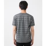 【ON/OFF対応】Vネック半袖Tシャツ/ストームジャガード | MK MICHEL KLEIN homme | 詳細画像4