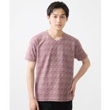 【ON/OFF対応】Vネック半袖Tシャツ/ストームジャガード | MK MICHEL KLEIN homme | 詳細画像8