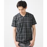 【大きいサイズあり】Vネックカットソー/ツイーディーチェック | MK MICHEL KLEIN homme | 詳細画像14