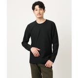 ブラック | 【洗える】ストライプテレコクルーネックカットソー | MK MICHEL KLEIN homme