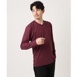 パープル | 【接触冷感】ブライトシャドーストライプカットソー | MK MICHEL KLEIN homme