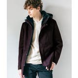 パープル | 【ボア付きライナー】フードスタンドコート / TEC EASY JERSY | MK MICHEL KLEIN homme