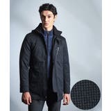 ダークグレー | 【４サイズ/中綿ライナー付/３WAY】フード付きコート / 千鳥柄 | MK MICHEL KLEIN homme