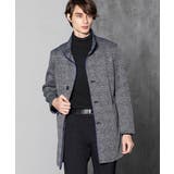 グレー(92) | グレンチェックスタンドコート | MK MICHEL KLEIN homme