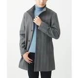 ダークグレー | スタンドカラーコート/SILKYヘリンボン | MK MICHEL KLEIN homme