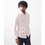 ピンク(01) | 《日本製》ストレッチラッセル長袖シャツ | MICHEL KLEIN HOMME