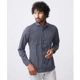 ネイビー(57) | 《日本製》ストレッチラッセル長袖シャツ | MICHEL KLEIN HOMME