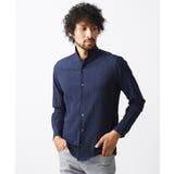 ネイビー(57) | チェック柄長袖シャツ | MICHEL KLEIN HOMME
